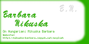 barbara mikuska business card